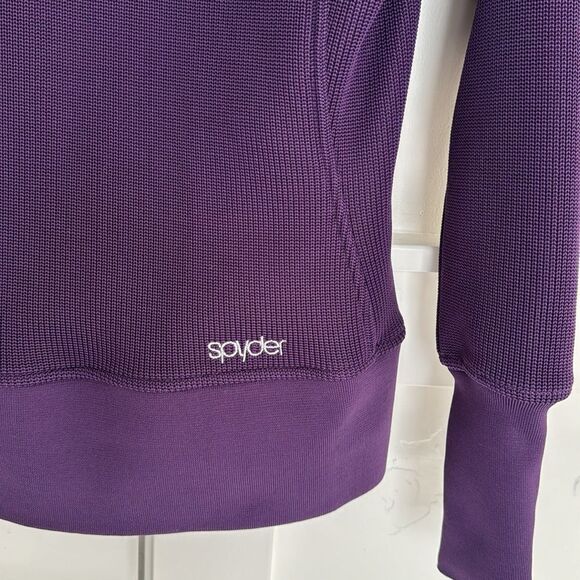 Spyder Women’s Purple Jacket Zip Up Hooded Warm Fleece Lined Performance Size XS - Picture 10 of 12